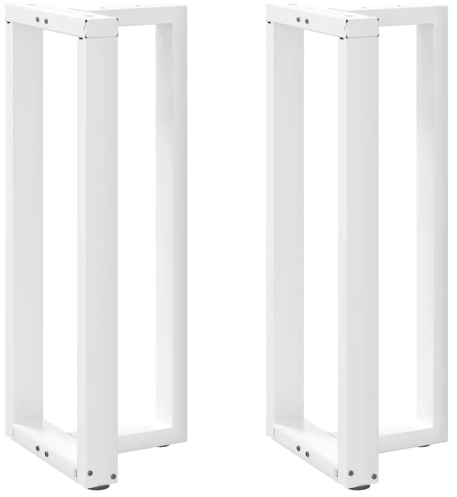 Gambe Tavolo Bar A Forma T 2pz Bianco 50x35x(100-101)cm Acciaio /