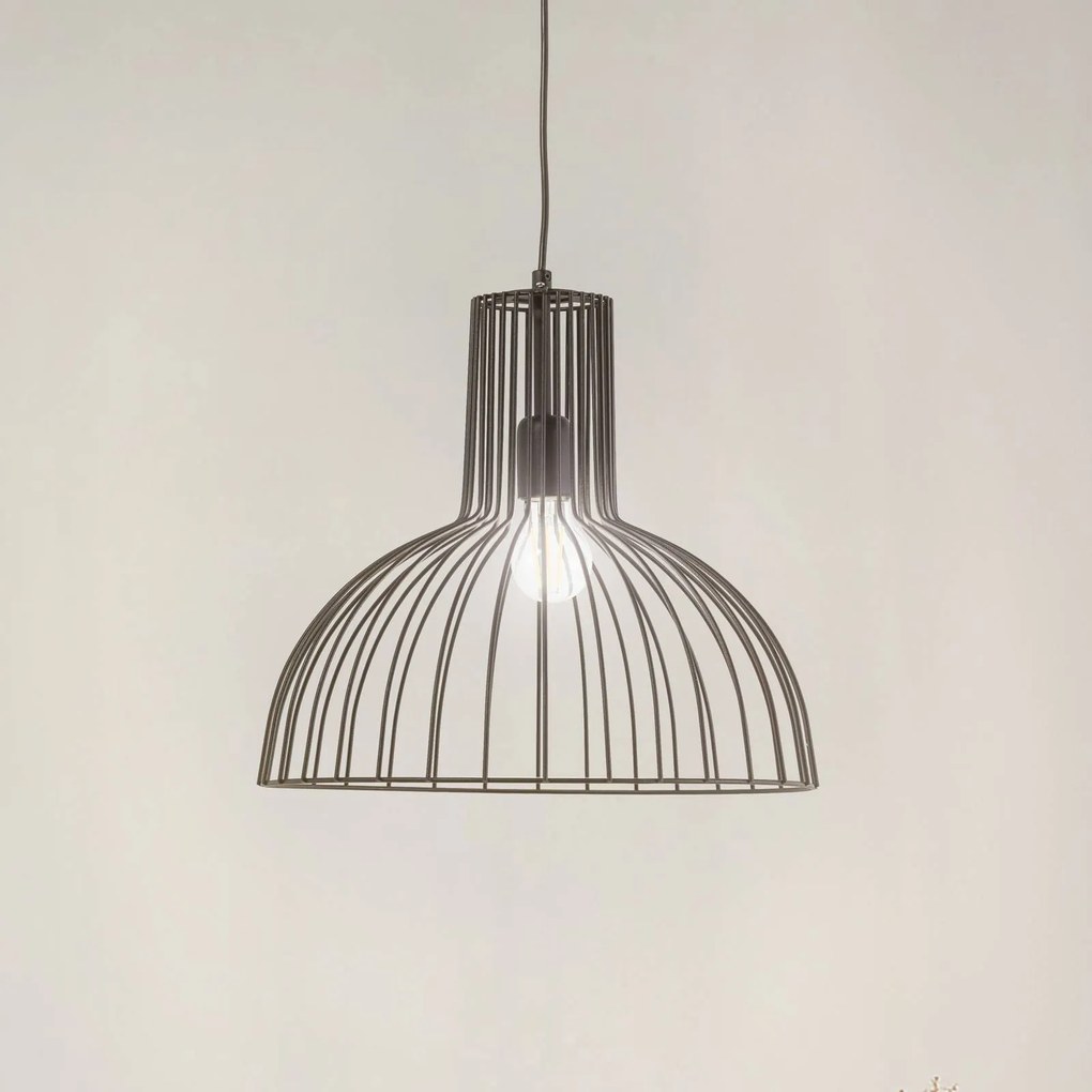 Lampada a sospensione Fellini MR-672 Opviq, dimmerabile, Nero, Soggiorno / Sala da pranzo, Metallo, Lampada a sospensione