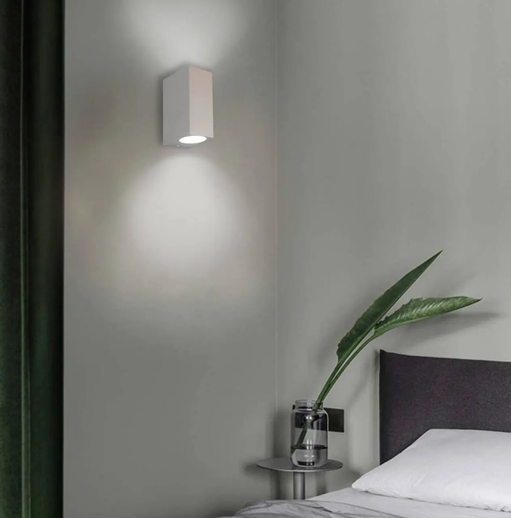 Applique Rettangolare Bidirezionale IP65 - GU10 Grigio