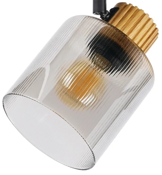 Brilagi - Faretto HYGGE 4xE14/15W/230V nero/vetro fumé