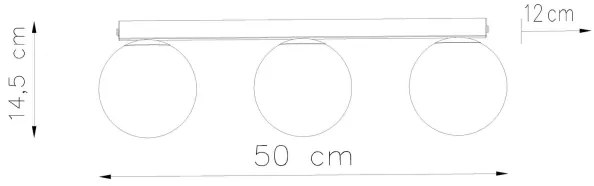 Sollux SL.1153 - Lampada da soffitto YOLI 3xG9/12W/230V nero