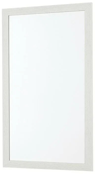 Specchio bagno 67x87 cornice bianco effetto legno reversibile Wood