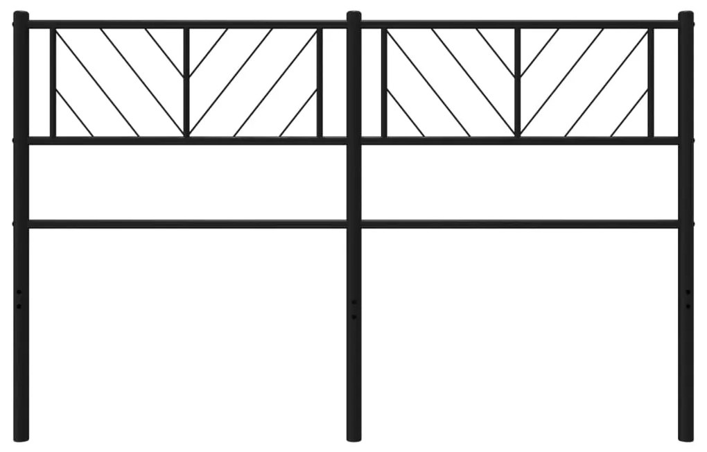 Testiera in metallo nero 135 cm