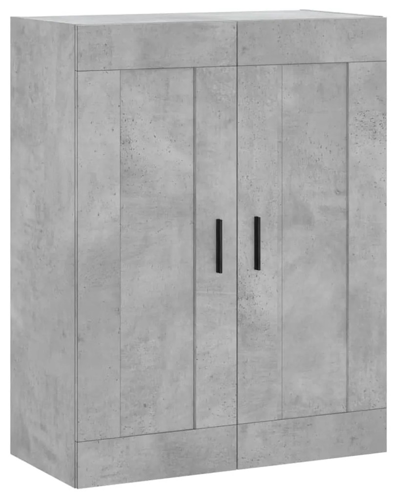 Credenza grigio cemento 69,5x34x180 cm in legno multistrato