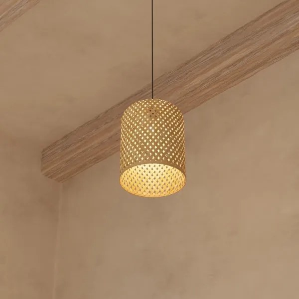 Atmosphera - Lampadario a sospensione con filo ALI 1xE27/40W/230V bambù
