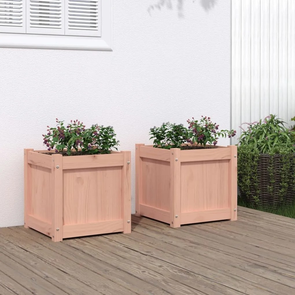 Fioriere Da Giardino 2 Pz İn Legno Massello Di Douglas /