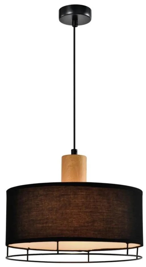 Lampada a sospensione su cavo ARDI 1xE27/40W/230V nero/marrone