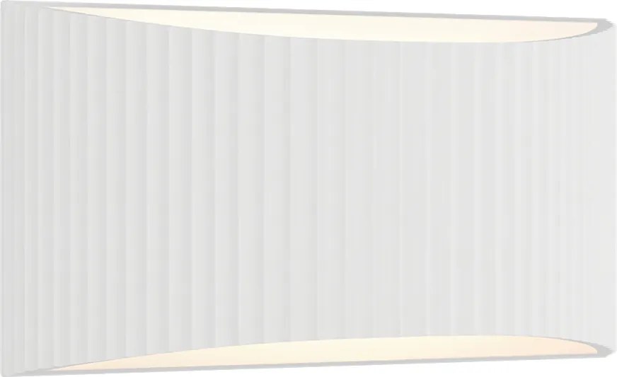 Applique Curva da Parete G9 Rigata in Gesso Pitturabile