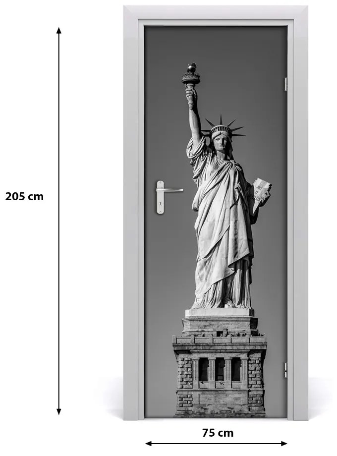 Adesivo per porta statua della Libert? 75x205 cm