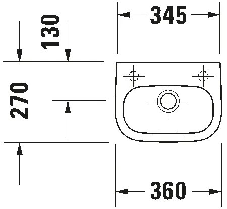 Duravit 7053600082 - Lavabo sospeso D-CODE 36x27 cm ceramica/bianco lucido