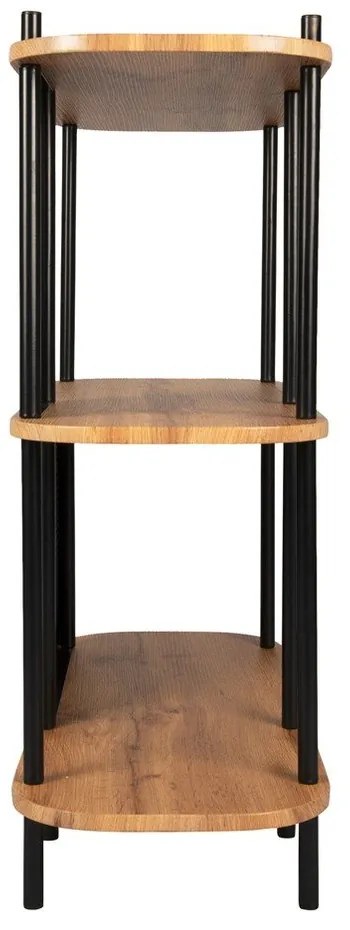 Scaffale in acciaio nero Sole, 80 x 83,5 cm - Leitmotiv