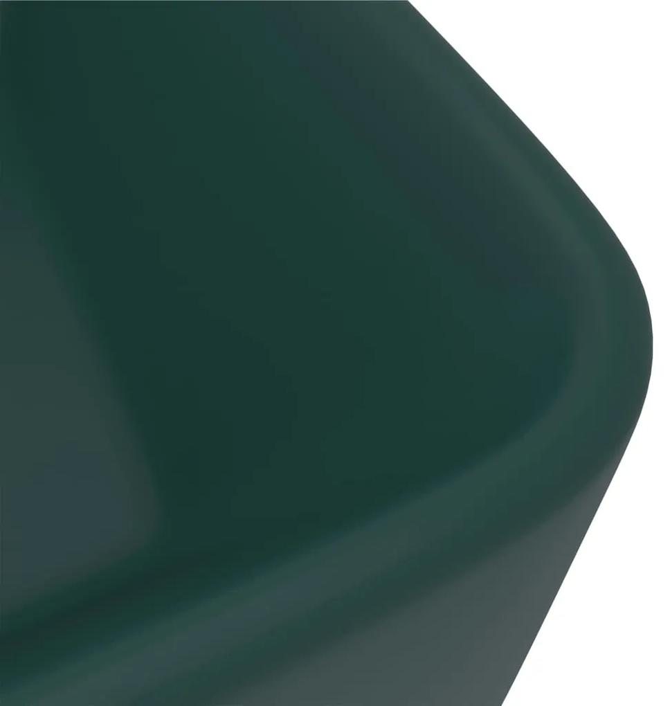 Lavandino Luxury Verde Scuro Opaco 41x30x12 cm in Ceramica