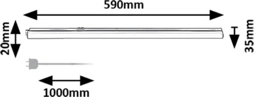 Rabalux 78013 - Lampada LED sottopensile BAREG LED/8W/230V 3000/4000K nero