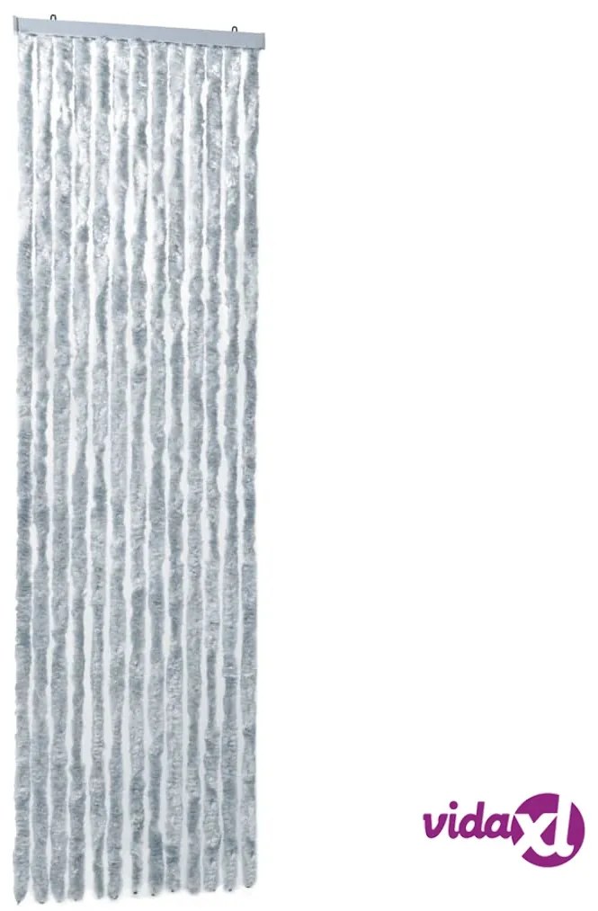 vidaXL Zanzariera Bianca e Grigia 56x185 cm Ciniglia