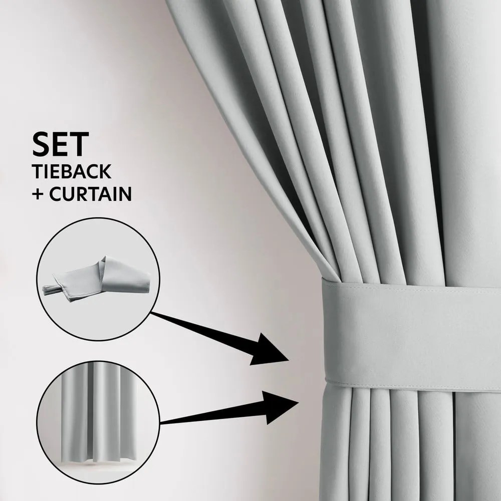 Tenda parzialmente oscurante grigio chiaro 140x175 cm Kierra – Restilo