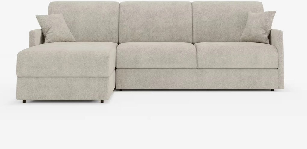 Tommy Divano Letto con penisola contenitore - design minimal e sfoderabile in tessuto smacchiabile simil cotone T33