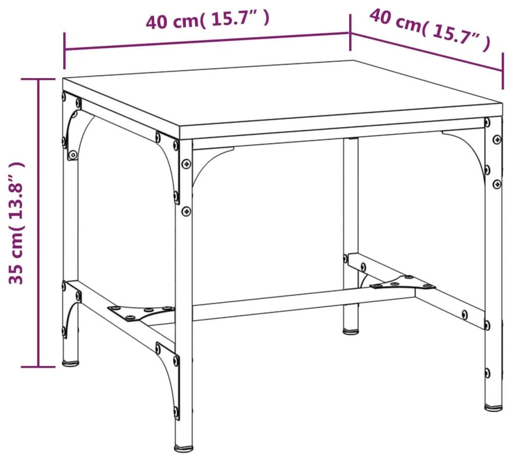 Tavolini 2pz Rovere Sonoma 40x40x35 cm in Legno Multistrato