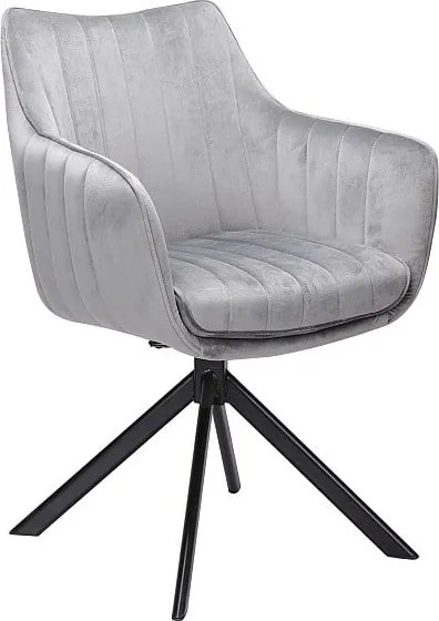 Sedia Azalia velluto grigio Blu14