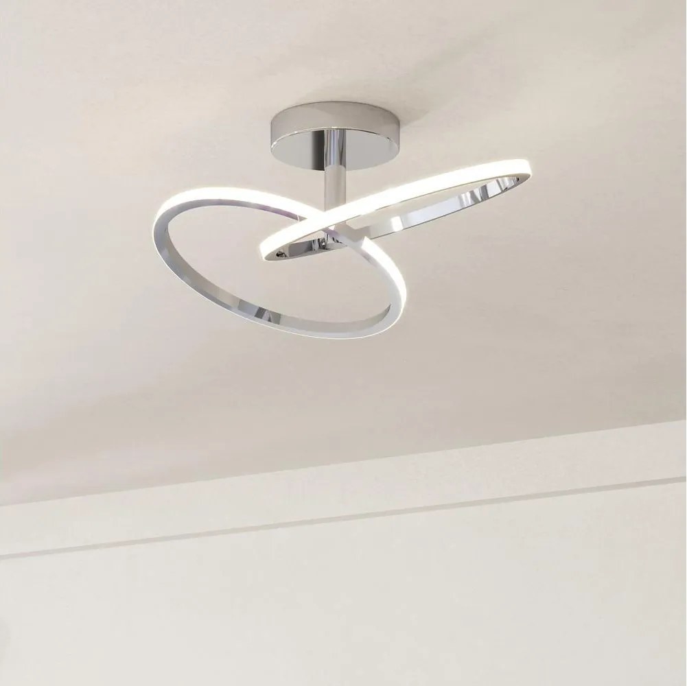 Eglo 902145 - Plafoniera a LED CONGIUNTI LED/12W/230V 2700/4000/6500K finitura cromata