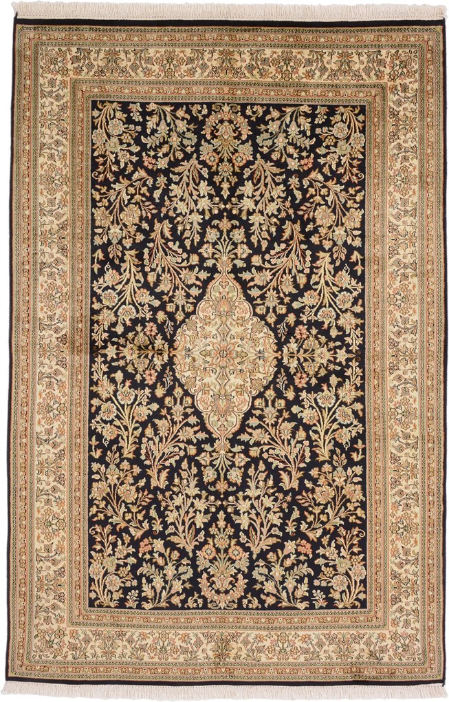 Cashmere Silk Tappeto 120 x 180 (Indian) Annodato A Mano