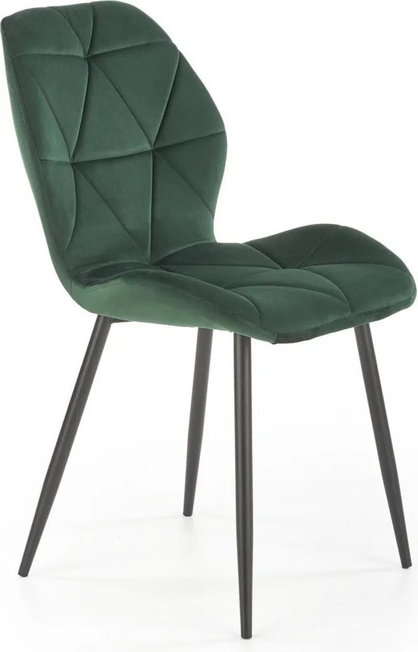 Sedia K453 verde velluto