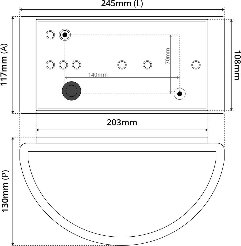 Applique Moon Design Curvo - E27 Corten - Mattone IP65 per Esterni