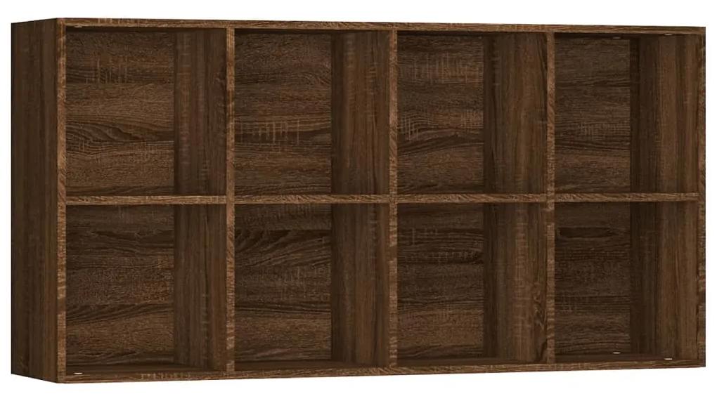 Libreria/credenza rovere marrone 66x30x130 cm legno multistrato