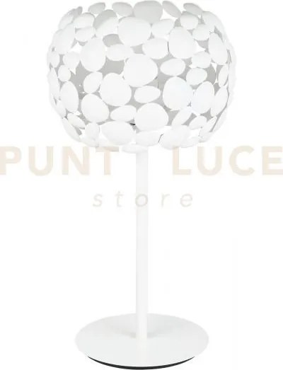 Lume grande dioniso bianco 1 luce attacco e27 30x30x51cm in metallo