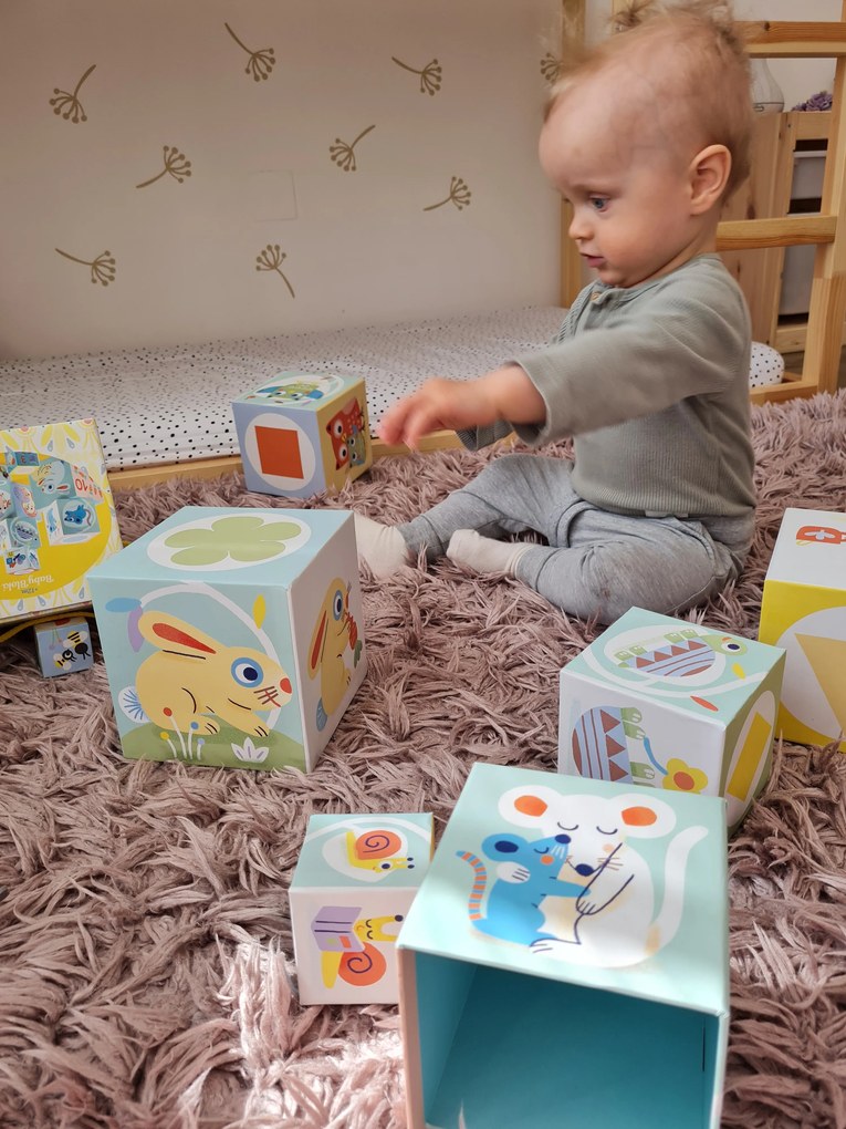 Cubi sovrapponibili - piramide con animali