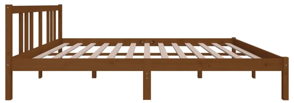 Giroletto miele in legno massello 150x200 cm 5ft king size