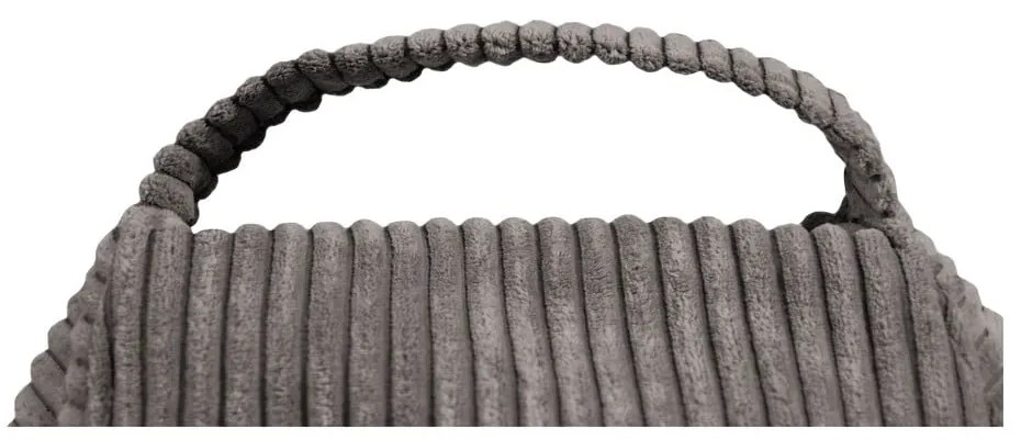 Puof a sacco grigio chiaro con rivestimento in velluto a coste Play Amuse – SLOWDOWN