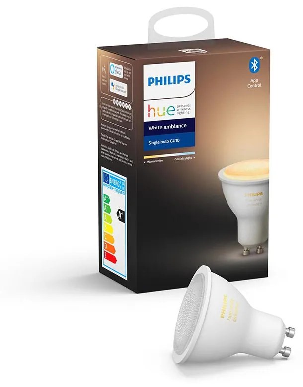 Philips Hue - Philips Hue White Amb. 4,2W Bluetooth GU10 Lampadina Philips Hue