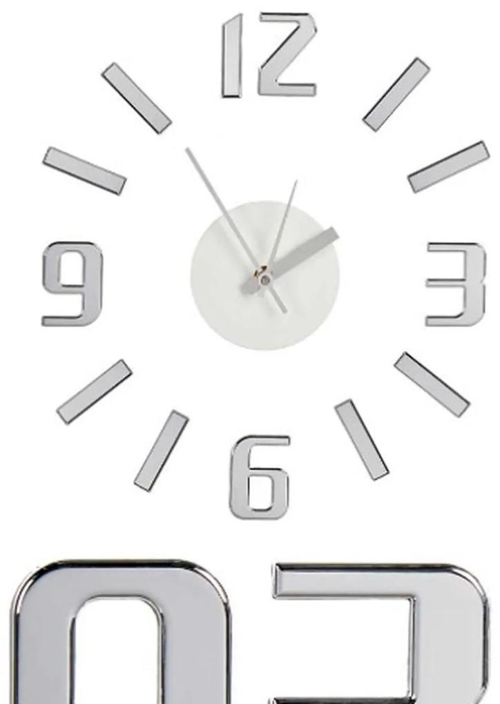 Orologio da Parete Adesivo Argentato ABS EVA Ø 35 cm (6 Unità)