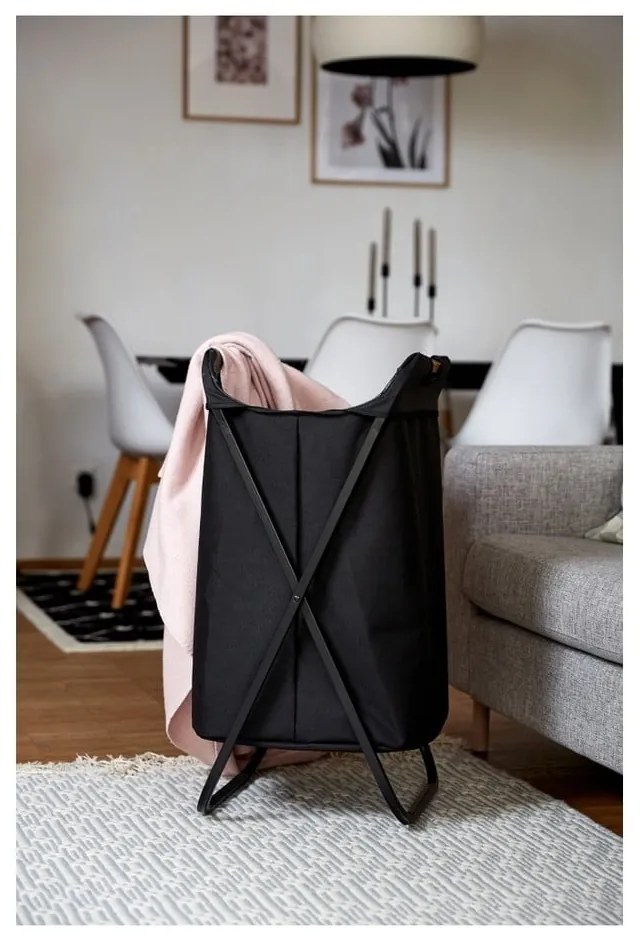 Cestino pieghevole nero per la biancheria Loft - Wenko