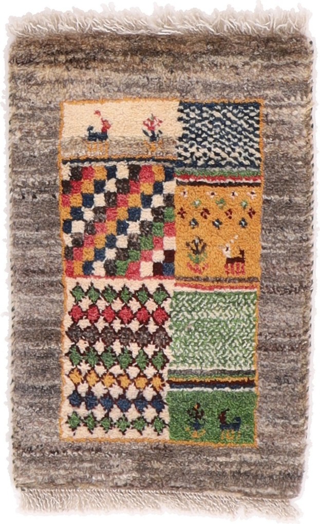 Gabbeh Tappeto 40x60 (Iran) Annodato A Mano