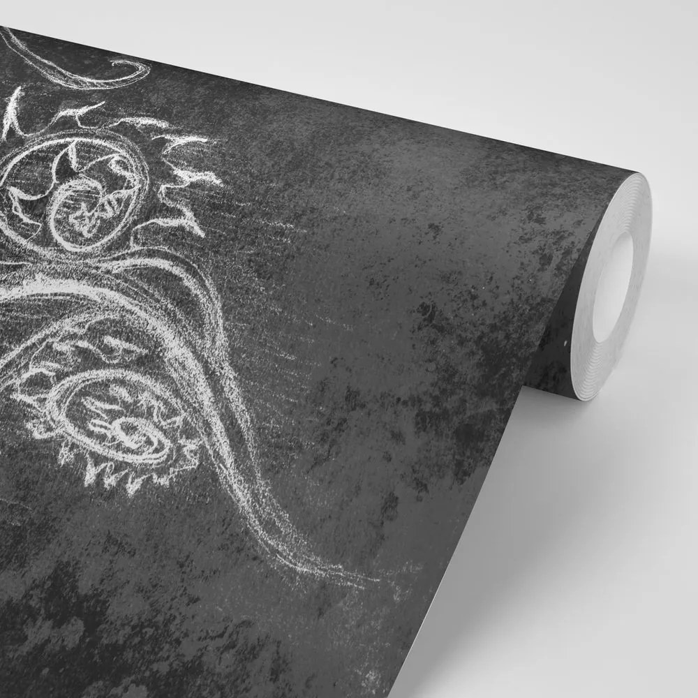 Carta da parati autoadesiva – Disegno straordinario in bianco e nero