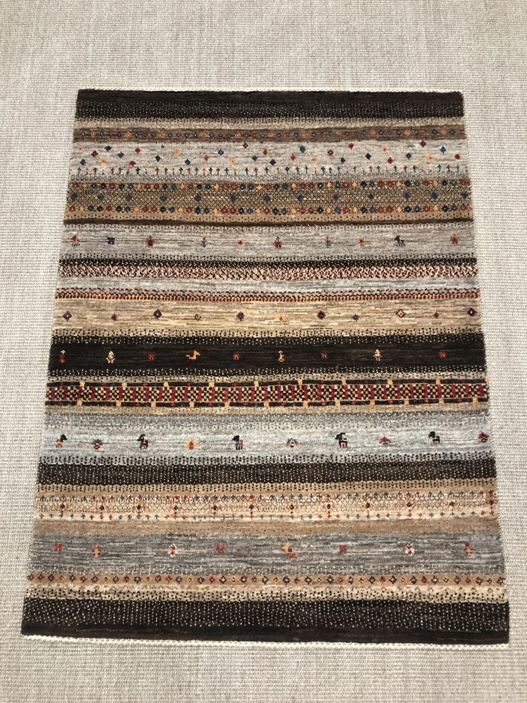 Loribaft Tappeto 100x130 Marrone (Iran) Annodato A Mano