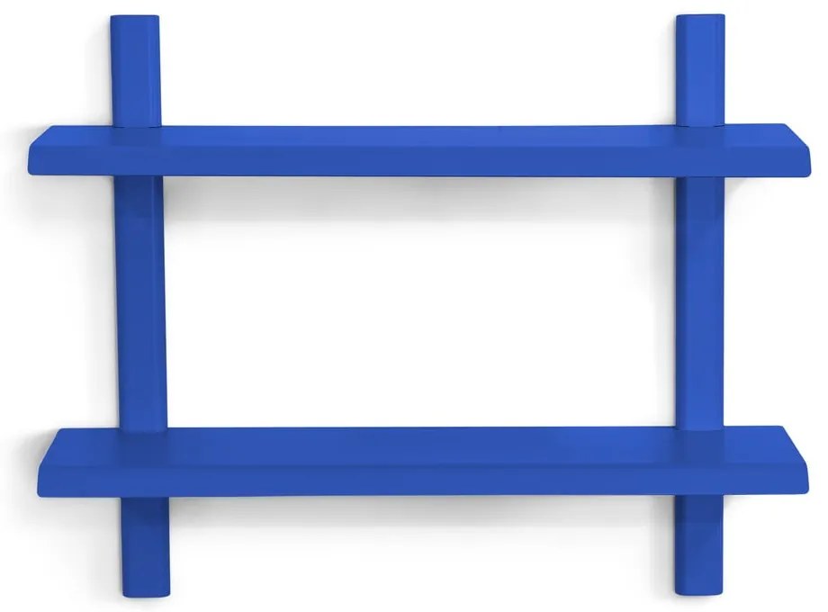 Mensola blu in metallo con ripiani multipli 60 cm Hola – Spinder Design