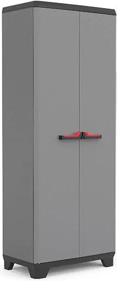 Armadio Portascope da Esterno 3 Ripiani 68x39x173H cm in Plastica Keter Stilo Grigio...