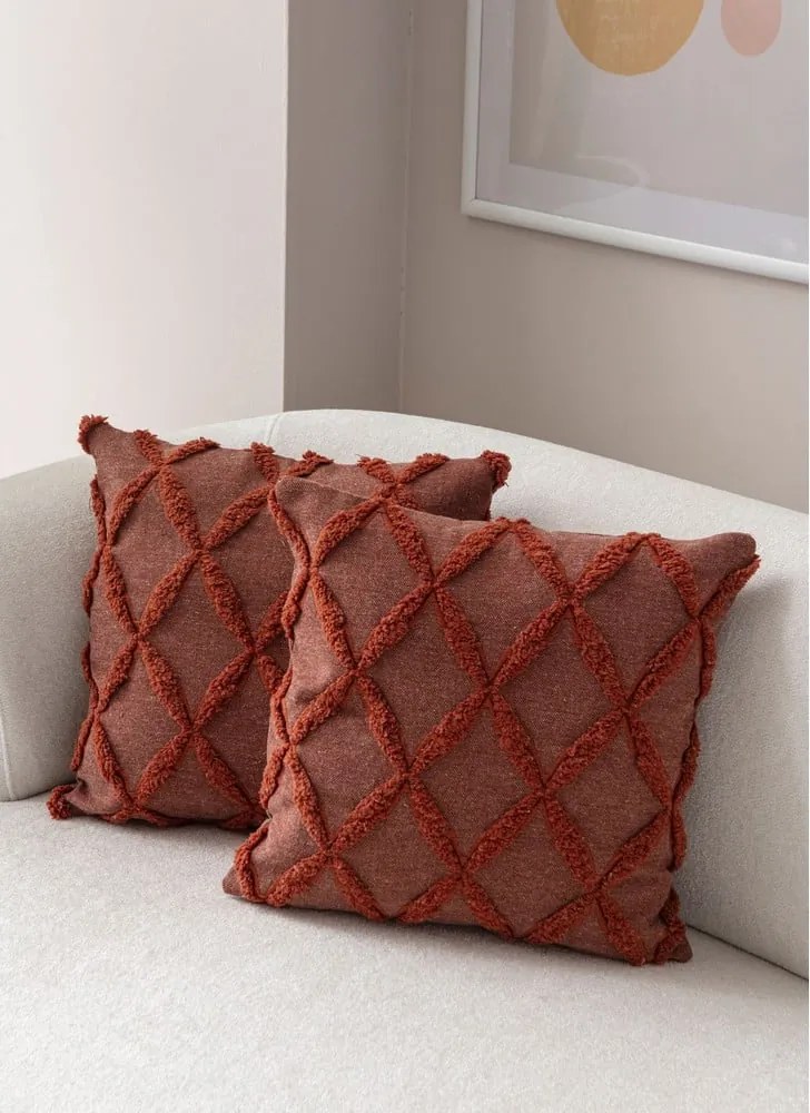 Federe decorative in set 2 pz 43x43 cm Tuffet – Mioli Decor