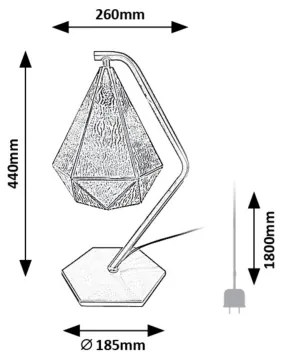 Rabalux 74201 - Lampada da tavolo NORAH 1xE14/40W/230V oro
