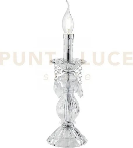 Lume cristallo trasparente 1 luce attacco e14 13x31cm