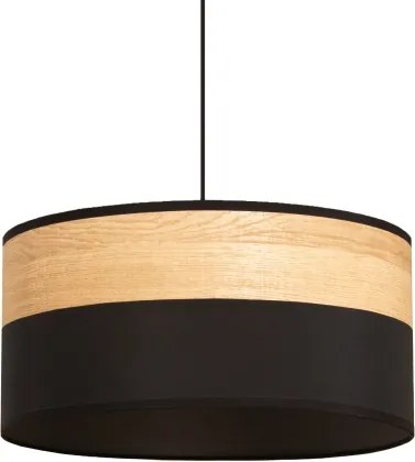 Lampadario a sospensione ALBA con cavo, 1x E27/15W/230V, Ø 40 cm, nero/marrone