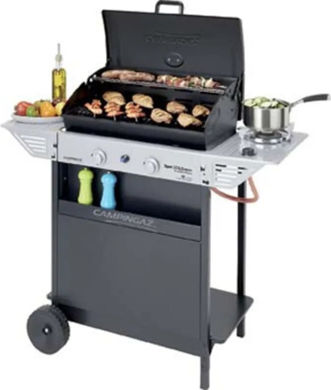 Campingaz - Barbecue gas 2 bruc. + fornello cm.54,5x34,5 xpert 200 ls rocky - bracere cm. 54,5x34,5