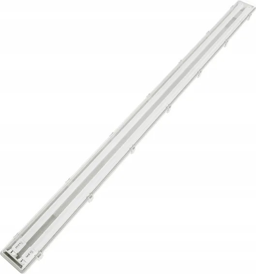 Corpo illuminante tecnico LED per tubi T8, 2x G13, 20W, 230V, 6500K, 120 cm, IP65, bianco