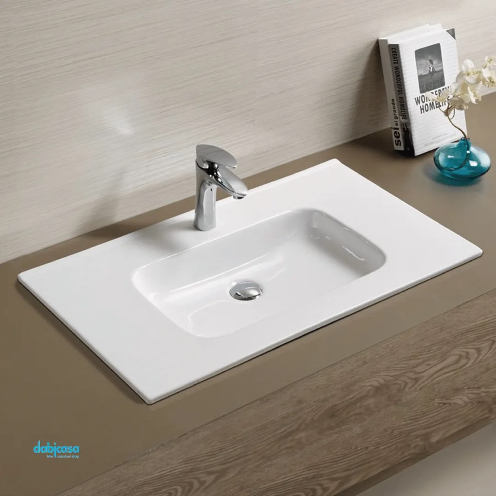 Rubicer "Break The Rules" Lavabo Da Incasso 100x46 Bianco Lucido