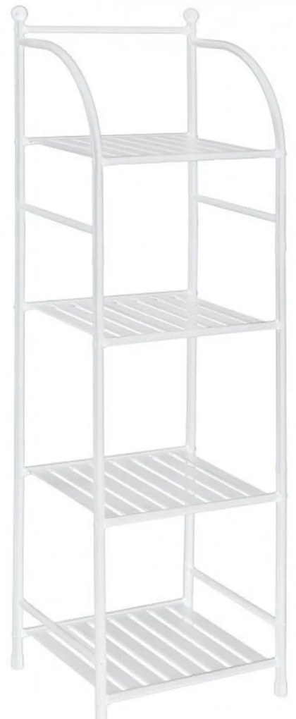 Scaffale Da Bagno Salvaspazio 116 Cm Quattro Ripiani Feridras Bianco
