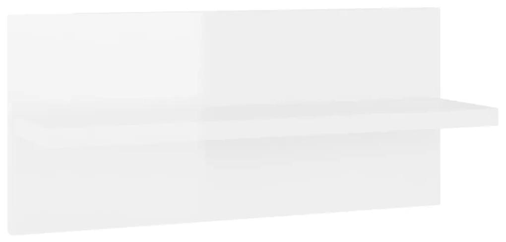 Mensole a muro 4 pz bianco lucido 40x11,5x18 cm