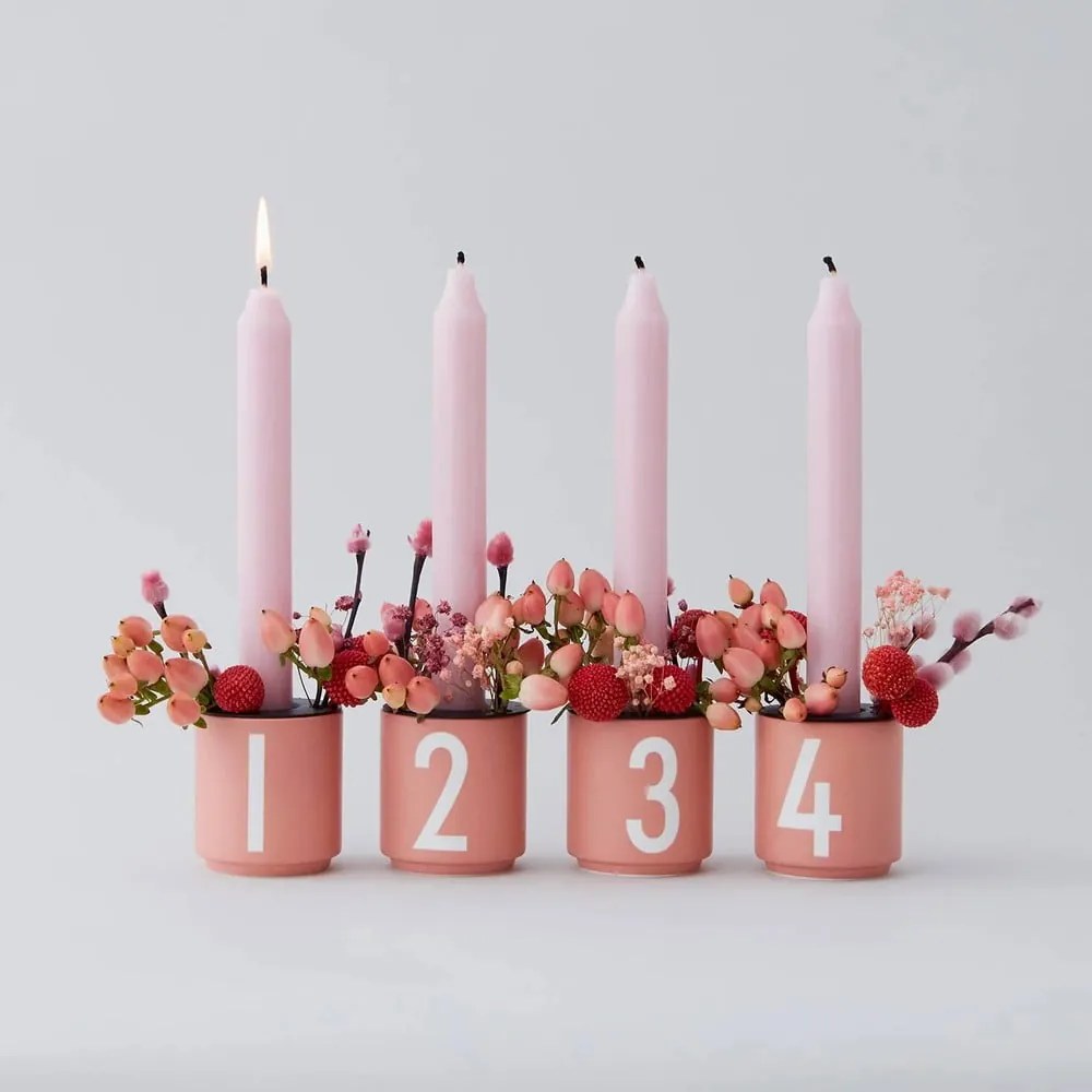 Candelieri in porcellana in set da 4 pezzi Mini - Design Letters