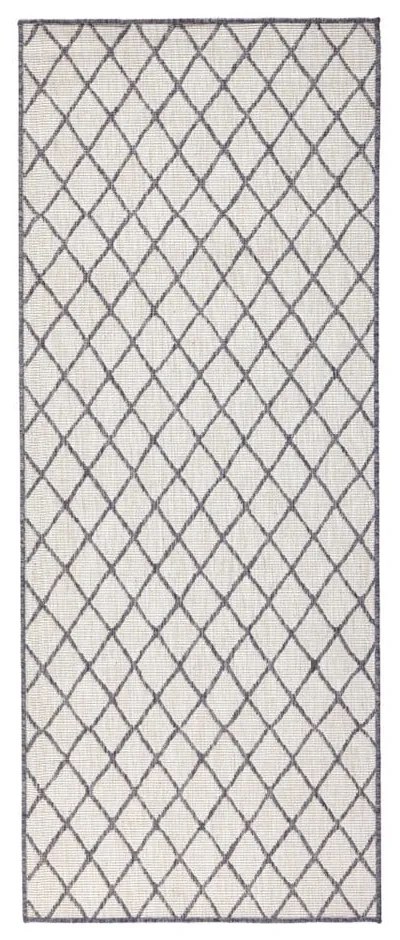 Tappeto da esterno grigio e crema , 80 x 250 cm Malaga - NORTHRUGS